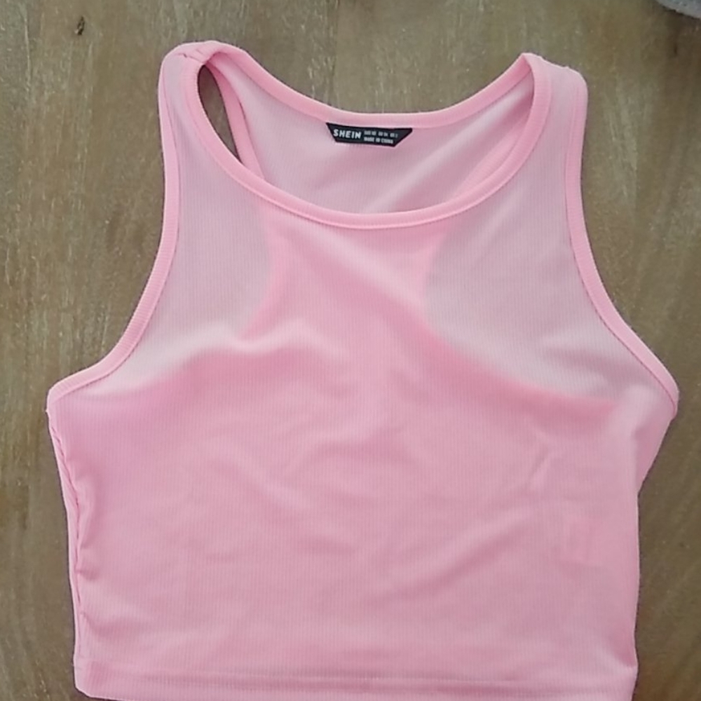 Shein Pink Tank Cropped Top